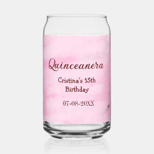 Quinceanera anos 15. Geburtstag hinzufügen Namen T Dosenglas