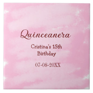 Quinceanera anos 15. Geburtstag hinzufügen Namen T Fliese