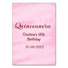 Quinceanera anos 15. Geburtstag hinzufügen Namen T Tischnummer