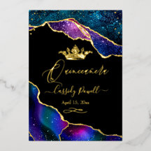 Quinceanera, Aquarellfarben Galaxie Agate 3 Farben