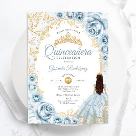 Quinceanera Baby Blue Einladung