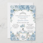 Quinceañera Baby Blue Floral Aschenputtel Coach Einladung<br><div class="desc">Personalisieren Sie diese schöne quinceañera-Einladung mit eigener Formulierung einfach und schnell,  einfach die Taste anpassen,  um den Stil und die Platzierung des Textes weiter zu ordnen und zu formatieren. Passende Artikel im Shop erhältlich! c) Das glückliche Cat Studio</div>