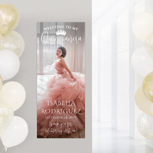 Quinceañera Begrüßungsschrift & Foto 15. Geburtsta Poster