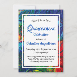 Quinceañera Birthday Retro Personalisiert Einladung