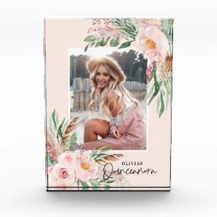 Quinceañera blassrosa mädchenhaftes Foto Geburts