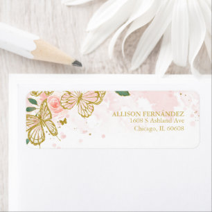 Quinceanera Blush Pink Butterfly