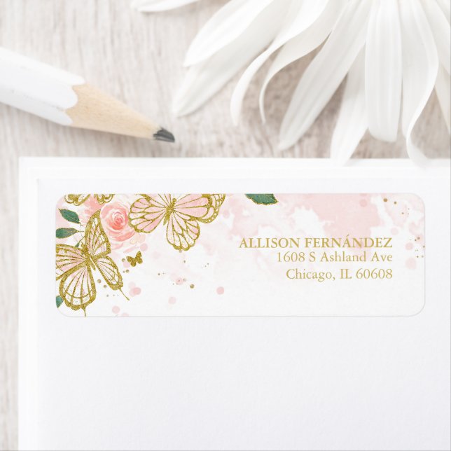 Quinceanera Blush Pink Butterfly (Insitu)