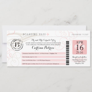 Quinceanera | Boarding Pass Einladung