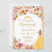 Quinceanera Butterfly Rosa Gelbe Blüte in Rosa
