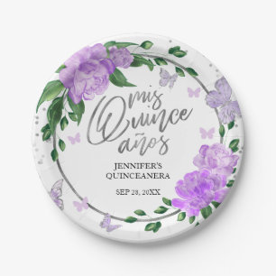 Quinceanera Butterflys Lavender Gown Pappteller