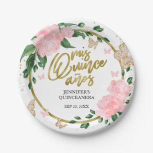 Quinceanera Butterflys Pink Blush Gown Pappteller