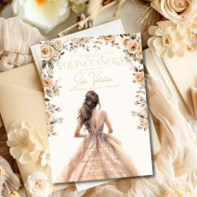 Quinceañera Champagner-Gold-Blumenkleid Prinzessin