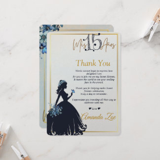 Quinceañera Dankeskarten Einladung