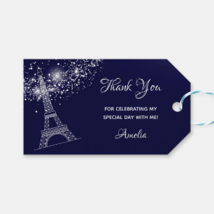 Quinceañera Eiffel Tower Starry Night Geschenkanhänger