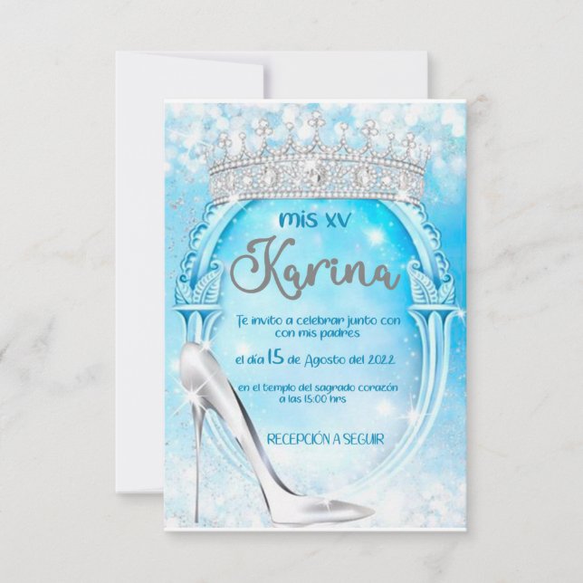 QUINCEAÑERA EINLADUNG (Vorderseite)