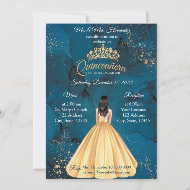 QUINCEANERA EINLADUNG (Vorderseite)