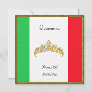 Quinceanera-Einladung Mexiko-Flagge Einladung
