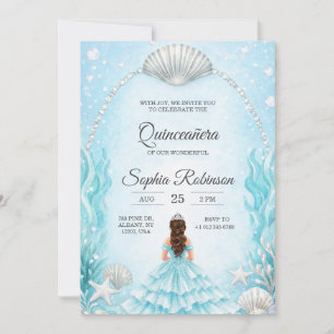 Quinceanera-Einladung mit Ozean-Thema Einladung