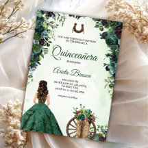 Quinceañera-Einladungskarte mit einem Mädchen