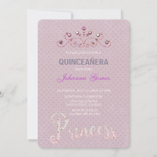 QUINCEAÑERA-EINLADUNGSPRINZESS EINLADUNG