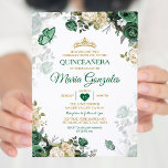 Quinceañera Emerald Green Mexican Butterfly Einladung<br><div class="desc">Emerald Green Mexican Charra Quinceañera Butterfly Einladung Mis Quince 15 Anos,  16. Geburtstag, </div>