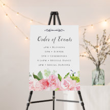 Quinceañera Event Order of Events Board Unterzeich