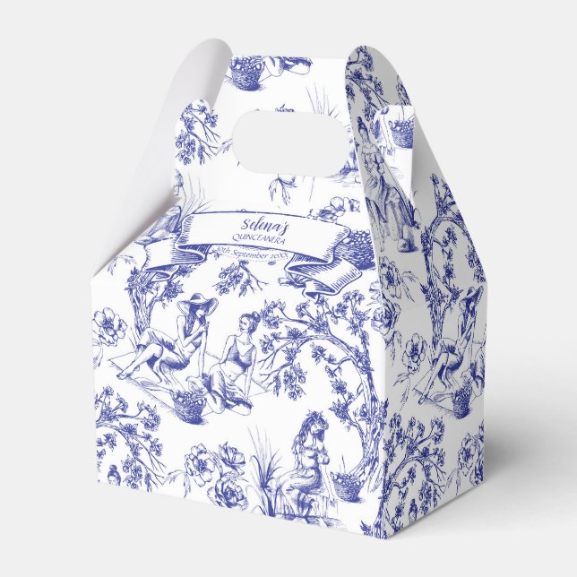 Quinceanera Favor Box Geschenkschachtel (Vorderseite)