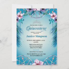 Quinceañera Feather Dream Catcher Einladung
