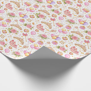 Quinceañera-Feier – Elegante Wasserfarbe Geschenkpapier