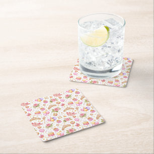 Quinceañera-Feier – Elegante Wasserfarbe Rechteckiger Pappuntersetzer