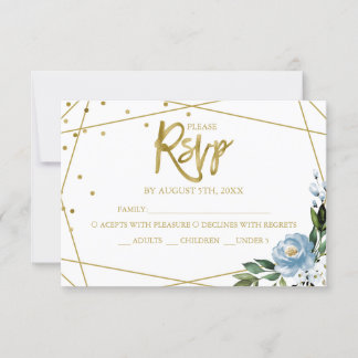 Quinceanera Floral Geometric Response Card