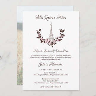 Quinceañera Foto Red Classic Chic Paris Eiffel