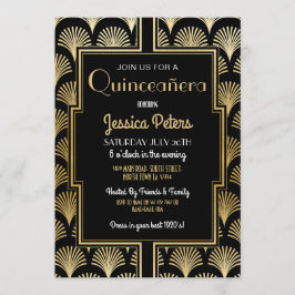 Quinceañera Geburtstags-Party Gatsby Einladung