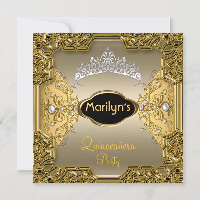 Quinceañera Geburtstagsparty 15. Einladung (Vorderseite)