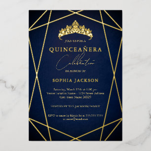 Quinceanera, gegossen folieneinladung