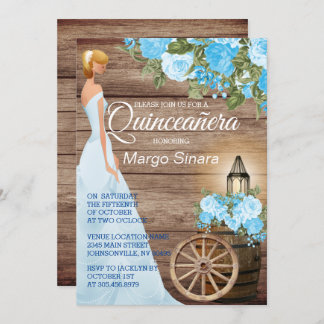 Quinceañera Girl - Holzbarrel & Blume Einladung