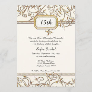 Quinceañera Glam Old Hollywood Mis Quince Años Einladung