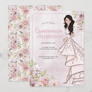 Quinceañera Glamour Girl 15. Geburtstag Einladung