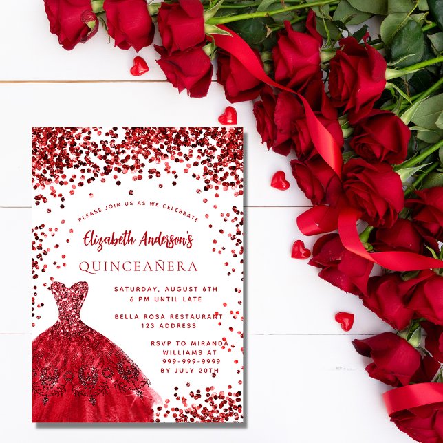Quinceanera Glitzern Einladung (Von Creator hochgeladen)