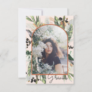 Quinceañera Grünpflanzen & Terra Cotta Jungle Dankeskarte