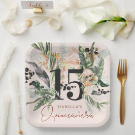 Quinceañera | Grünpflanzen & Terra Cotta Jungle Pappteller