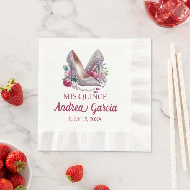 Quinceanera High Heels Serviette (Beispiel)