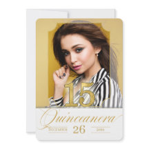 Quinceanera in Goldspanisch mit Foto