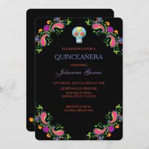 QUINCEAÑERA INVITATION DIA DE LOS MUERTOS EINLADUNG