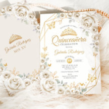 Quinceanera Ivory Gold Creme