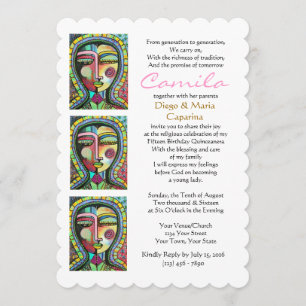 Quinceanera-Jungfrau des Schutzes von Guadalupe Einladung