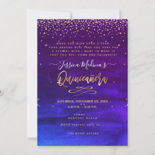 Quinceañera, Karten mit Sternen geschrieben