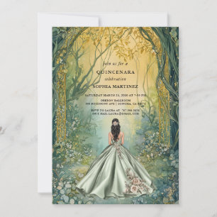 Quinceanera-Kleid Verzauberter Waldportal Einladung