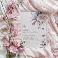 Quinceañera Lavender Dusty Lila Butterfly