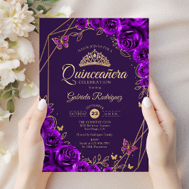 Quinceanera Lila Einladung